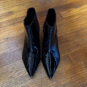 Design Lab Faux Patent Ankle Boots 8.5M